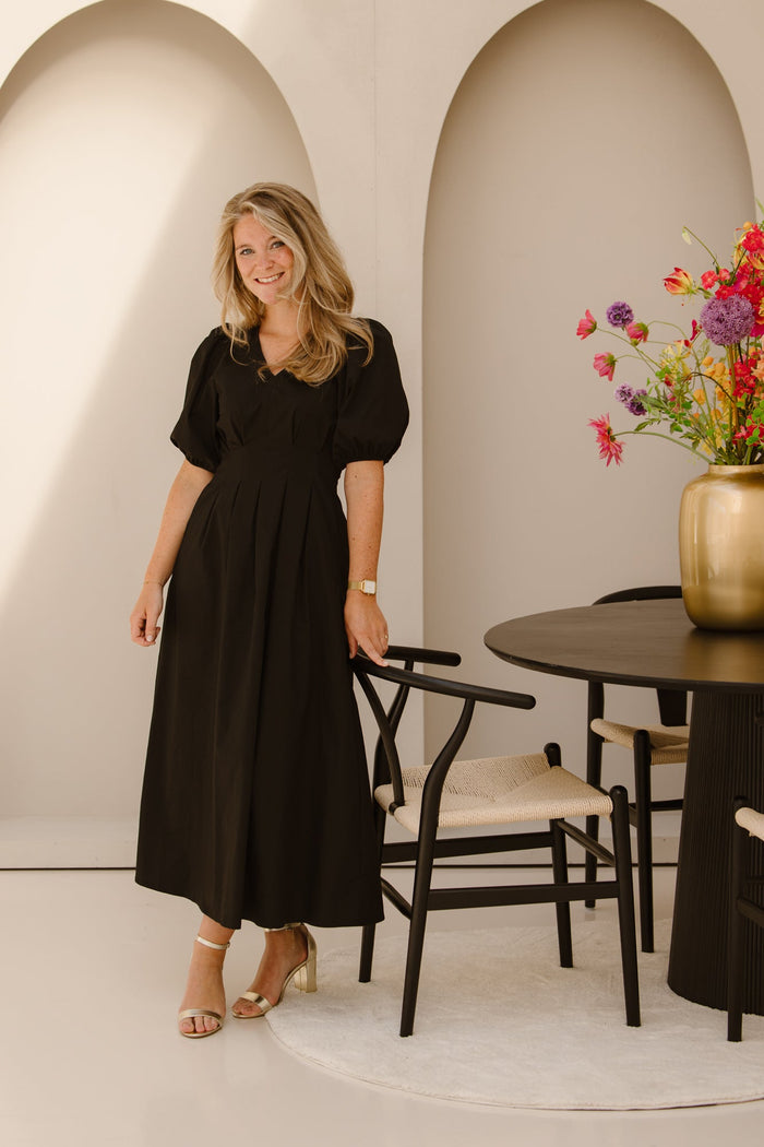 PoppyCC pleat dress black - Bij Keesje - Co'couture - Jurk