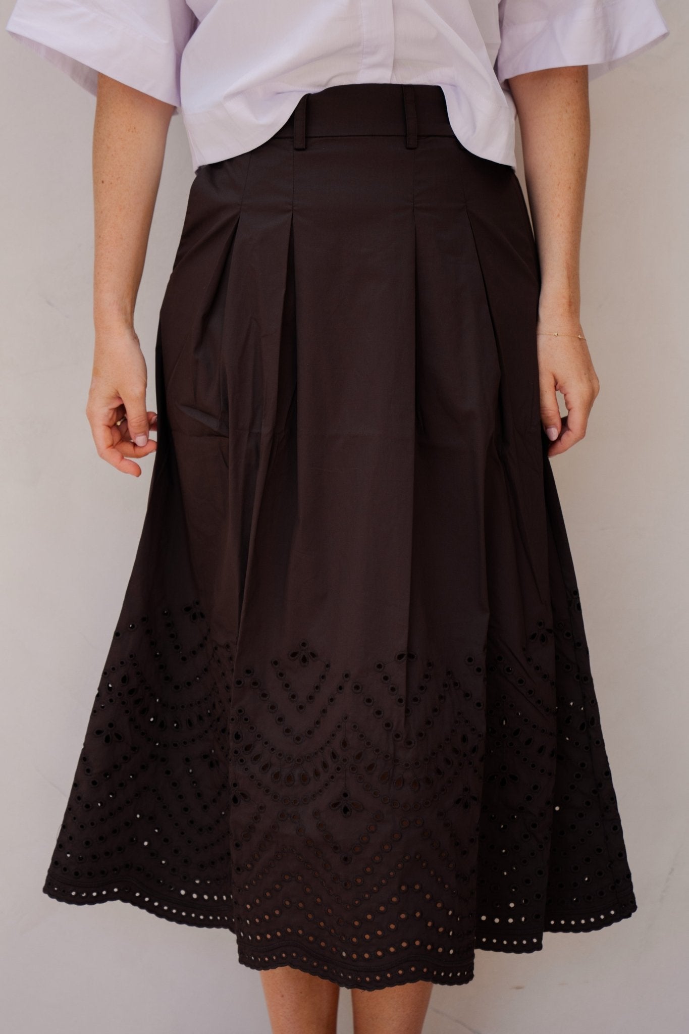 PoppyCC pleat scallop skirt - Bij Keesje - Co'couture - Rok