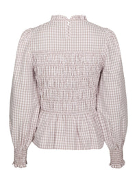 Possa mini check blouse light pink - Bij Keesje - Neo Noir - Blouse