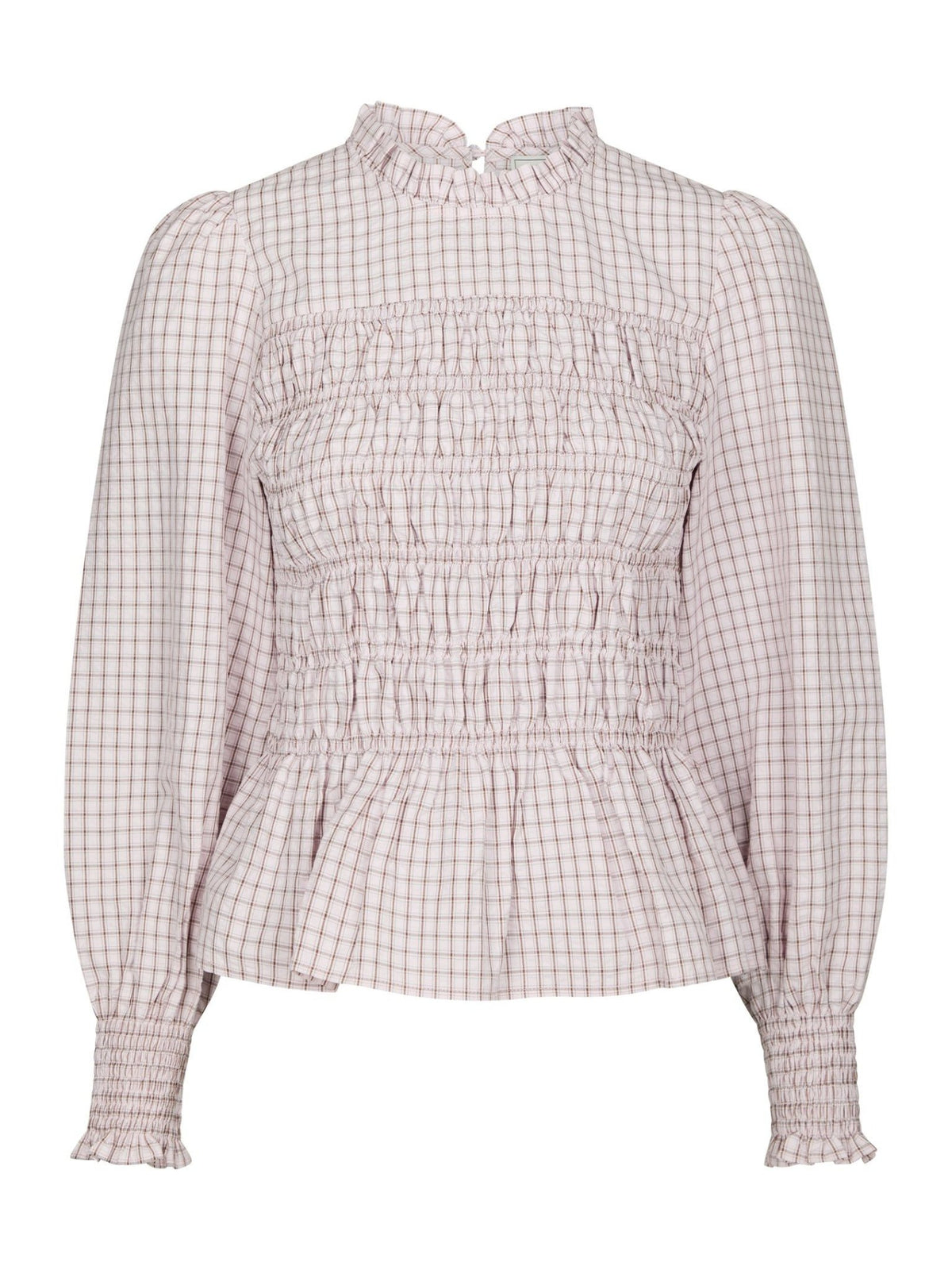 Possa mini check blouse light pink - Bij Keesje - Neo Noir - Blouse