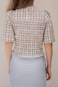 Possini Mega Check Blouse light blue - Bij Keesje - Neo Noir - blouse