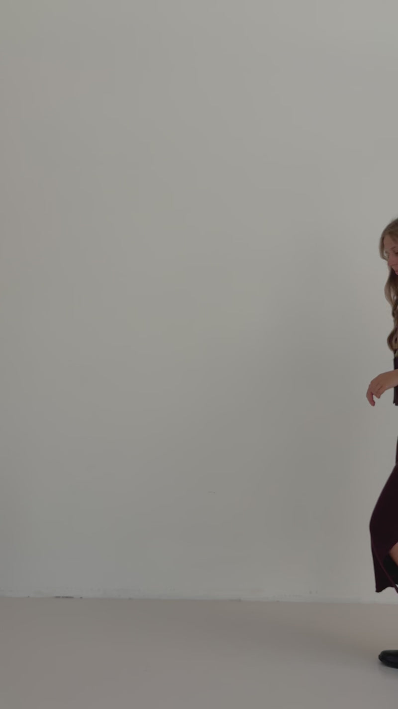 Trude leather gilet wijn rood