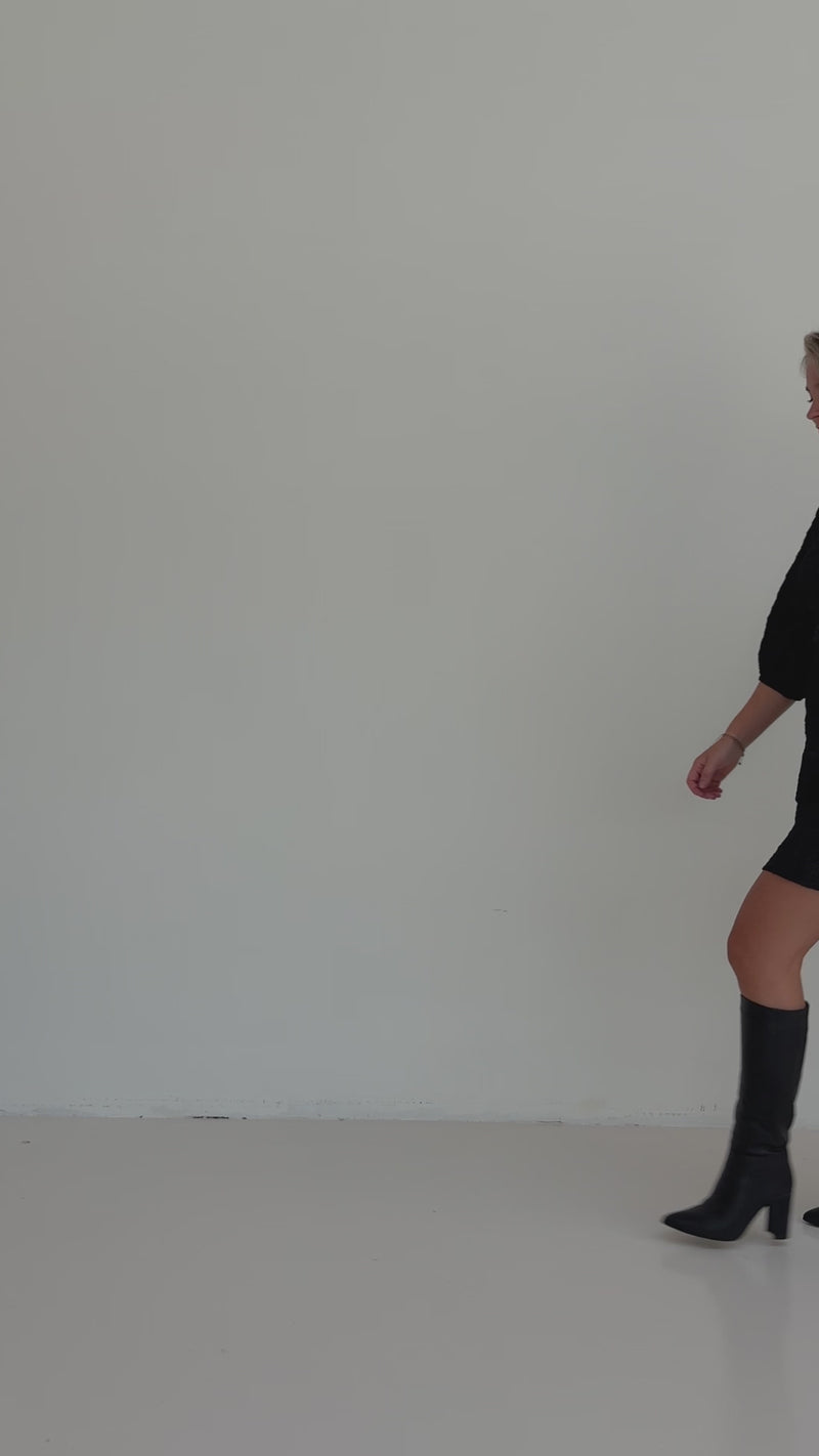 Madeleine jacquard dress black