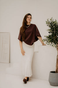 Puck oversized shirt chocolate - Bij Keesje - Bij Keesje - shirt