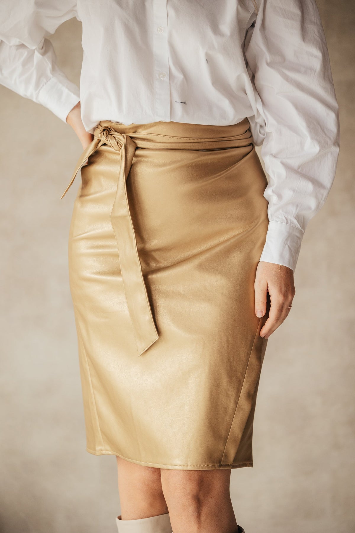 Quinn skirt gold - Bij Keesje