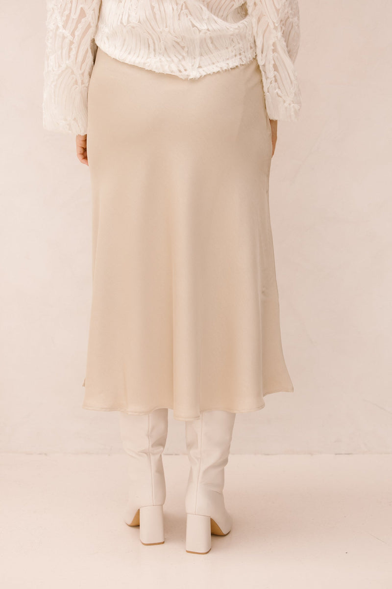 Quinty beige skirt - Bij Keesje - Bij Keesje