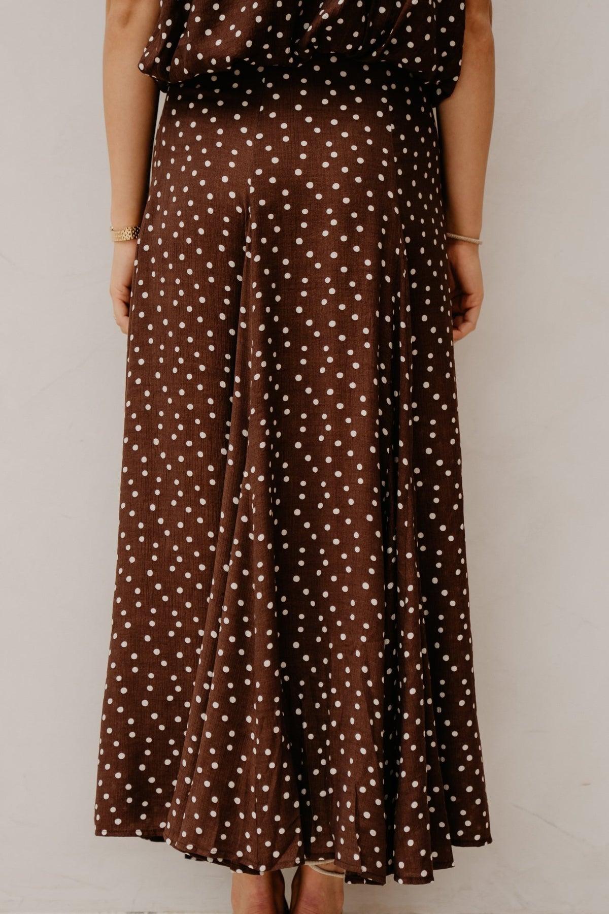 Rachel dot skirt brown - white - Bij Keesje - Bij Keesje - Rok