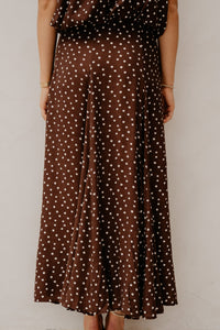 Rachel dot skirt brown - white - Bij Keesje - Bij Keesje - Rok