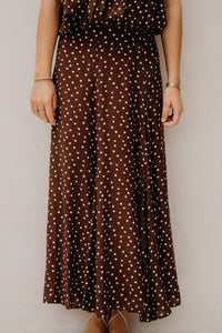 Rachel dot skirt brown - white - Bij Keesje - Bij Keesje - Rok