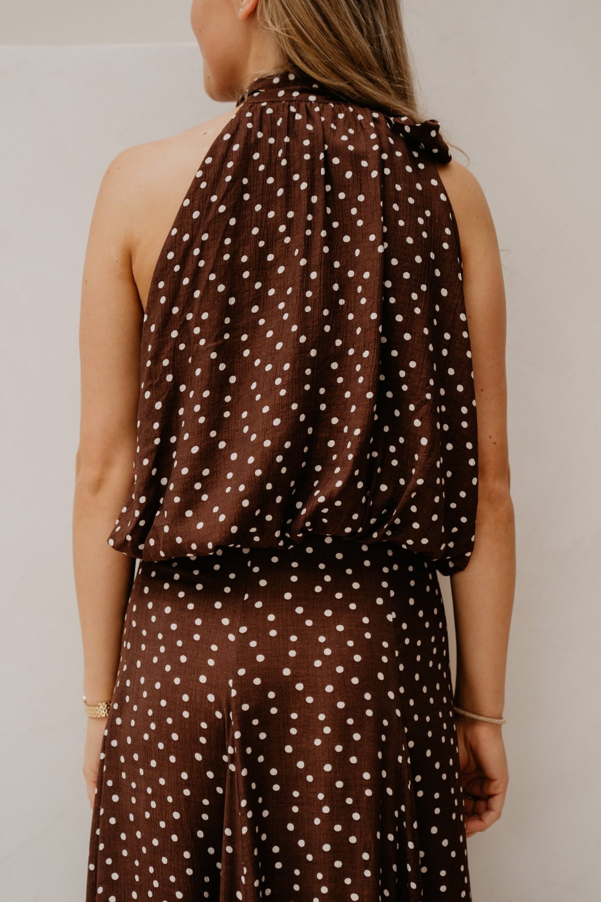 Rachel dot top brown - white - Bij Keesje - Bij Keesje - Top