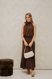 Rachel dot top brown - white - Bij Keesje - Bij Keesje - Top