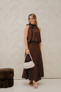 Rachel dot top brown - white - Bij Keesje - Bij Keesje - Top