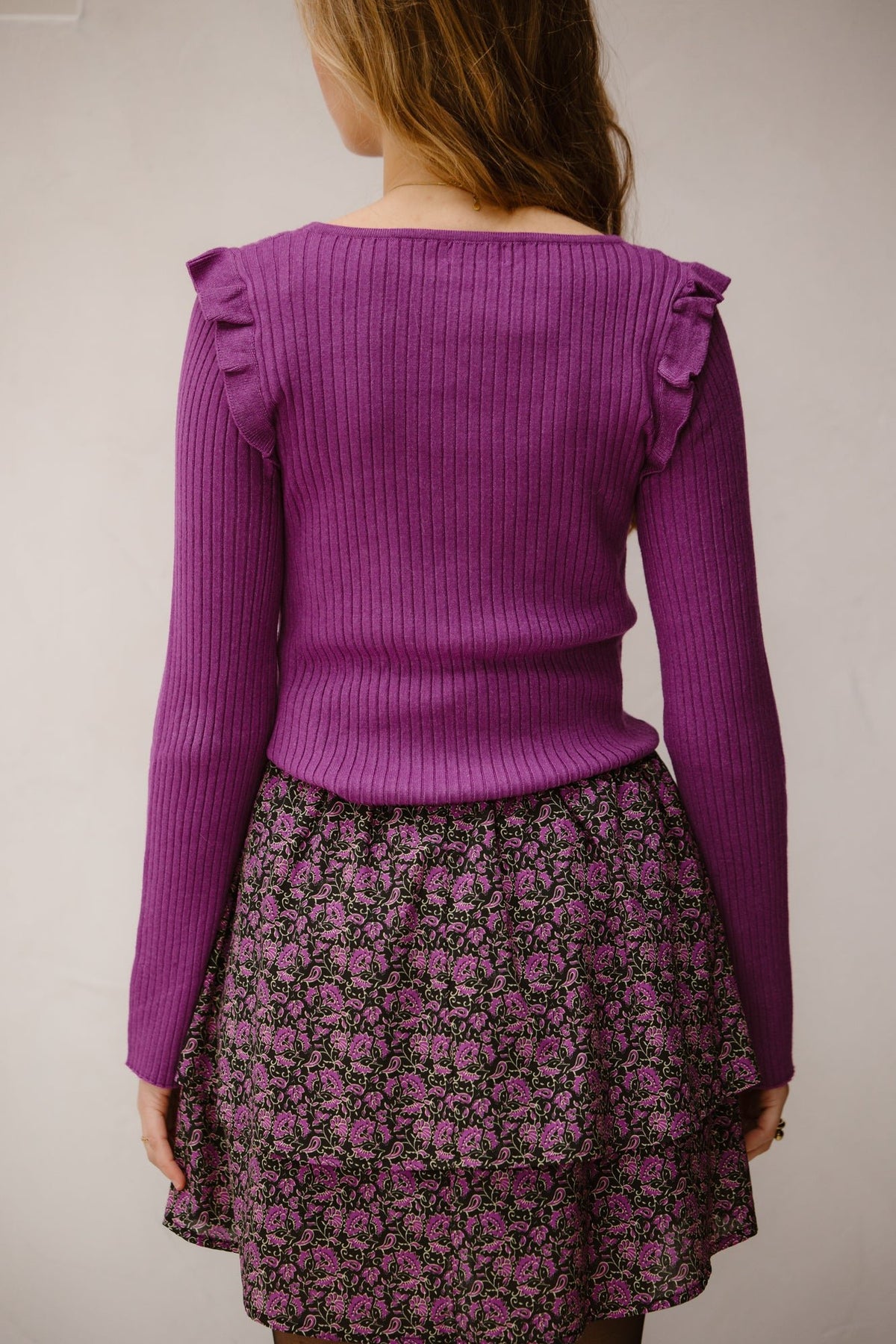 Raisa knitting top purple orchid - Bij Keesje - FLURESK