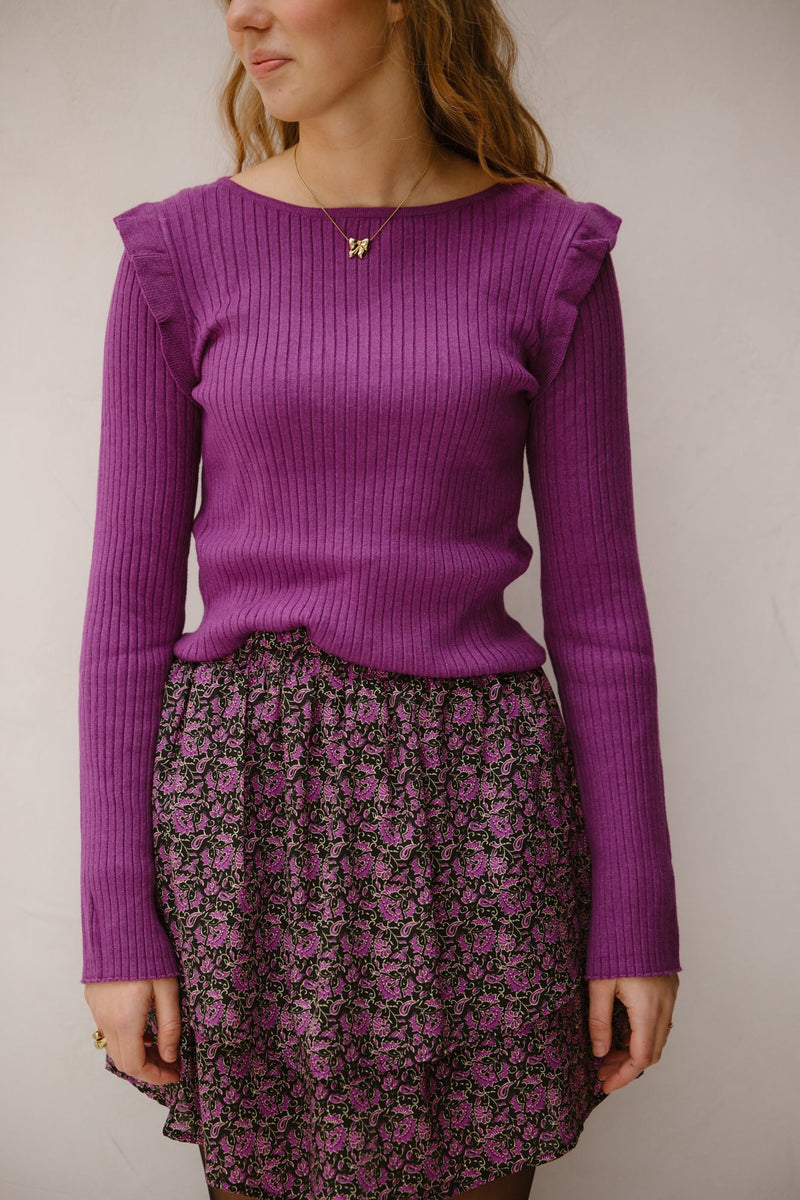 Raisa knitting top purple orchid - Bij Keesje - FLURESK