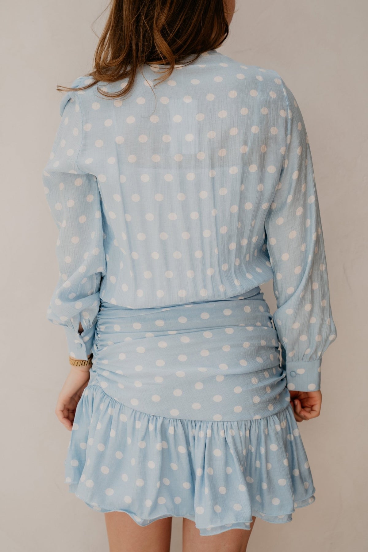 Rebecca dots dress blue - white - Bij Keesje - Bij Keesje - Jurk