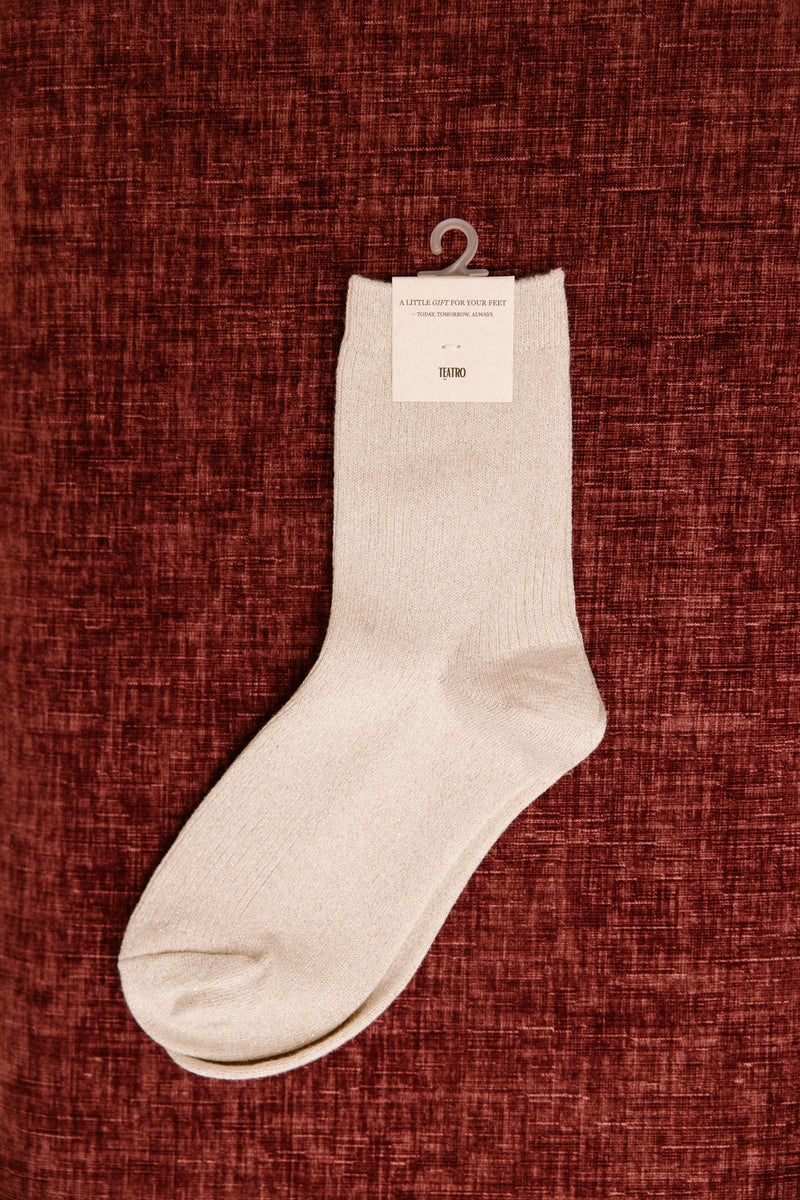 Regalo sokken glitter beige - Bij Keesje - Bij Keesje