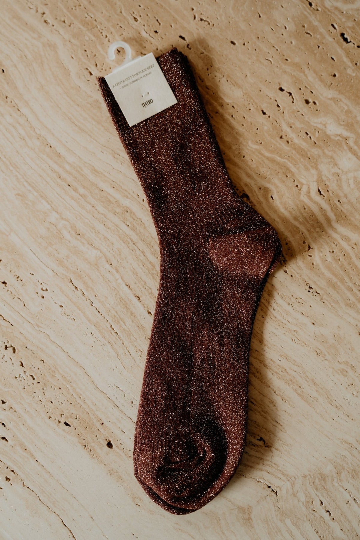 Regalo sokken glitter bordeaux - Bij Keesje - Bij Keesje - Sok