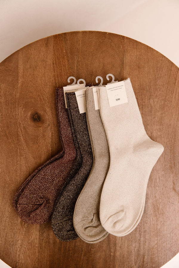 Regalo sokken glitter taupe - Bij Keesje - Bij Keesje