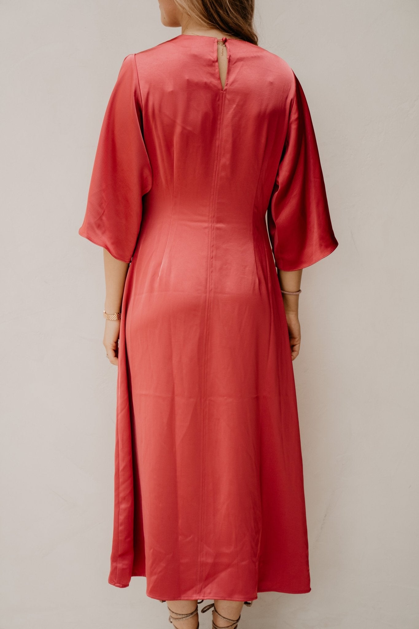 Remara Heavy Sateen Dress Cherry Pink - Bij Keesje - Neo Noir - Jurk