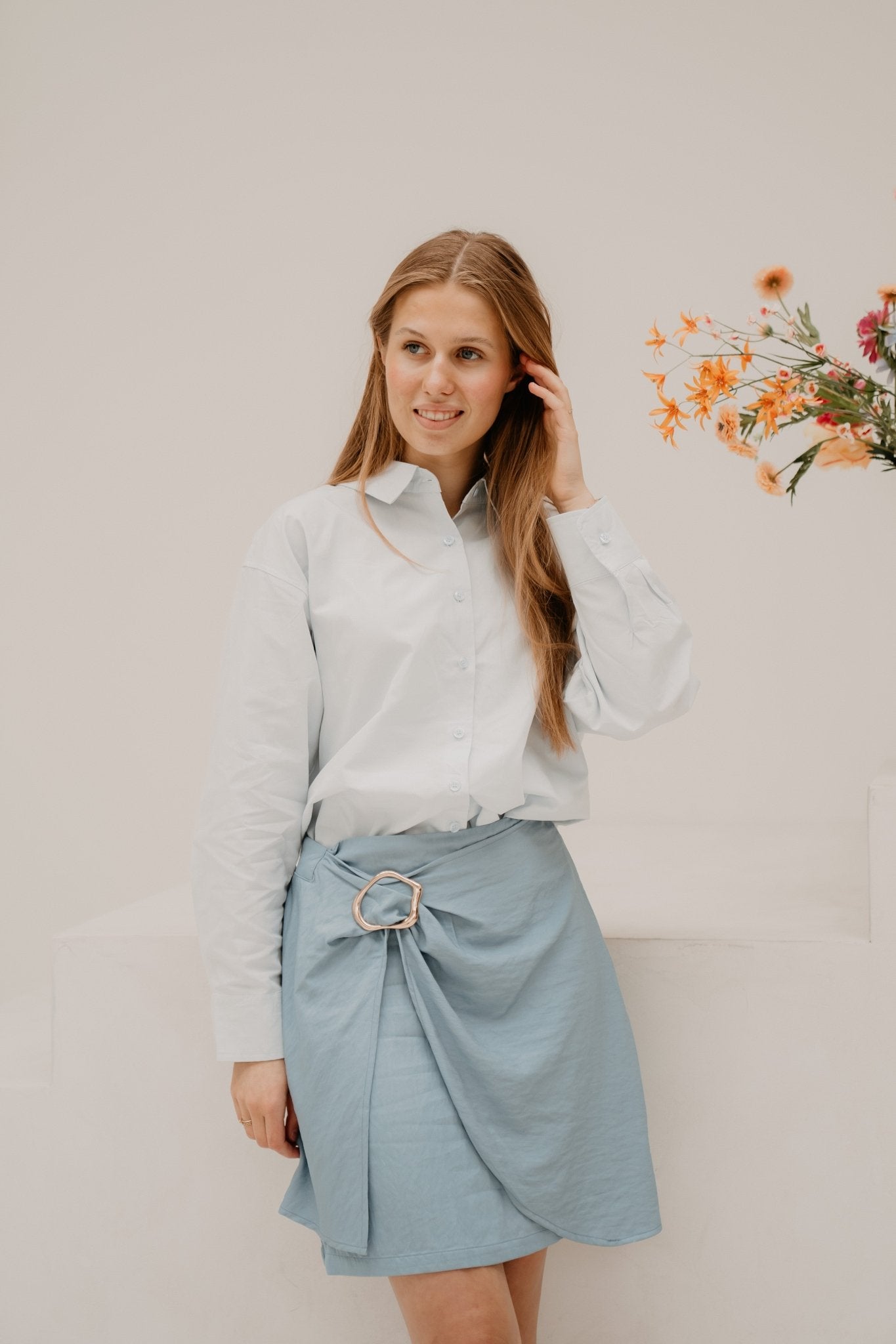Renee blouse blauw - Bij Keesje - Bij Keesje - Blouse