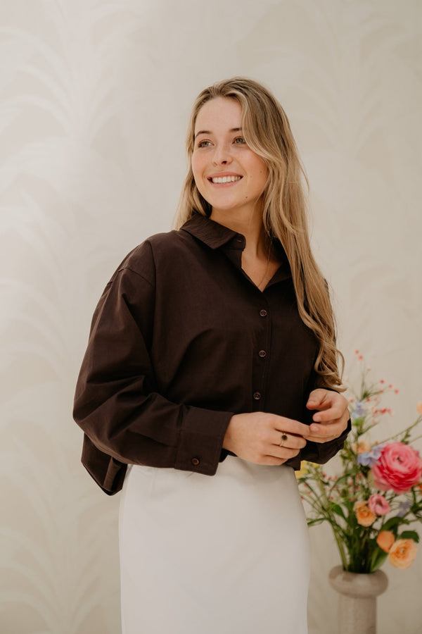 Renee blouse brown - Bij Keesje - Bij Keesje - Blouse