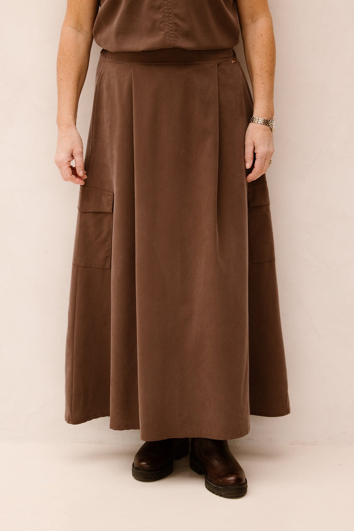 Renee Skirt Brown - Bij Keesje - Kimara - Rokken