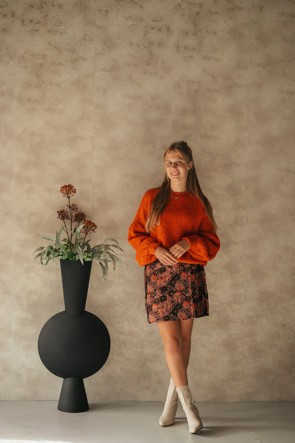 Renee skirt orange/brown - Bij Keesje