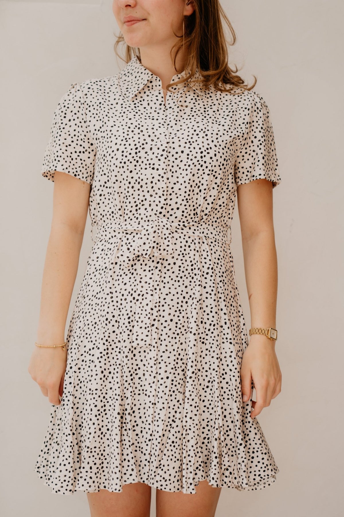 Rens dress white - black - Bij Keesje - Bij Keesje - Jurk