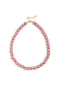 Rhode ketting streep rood - Bij Keesje - Bij Keesje - accessoires