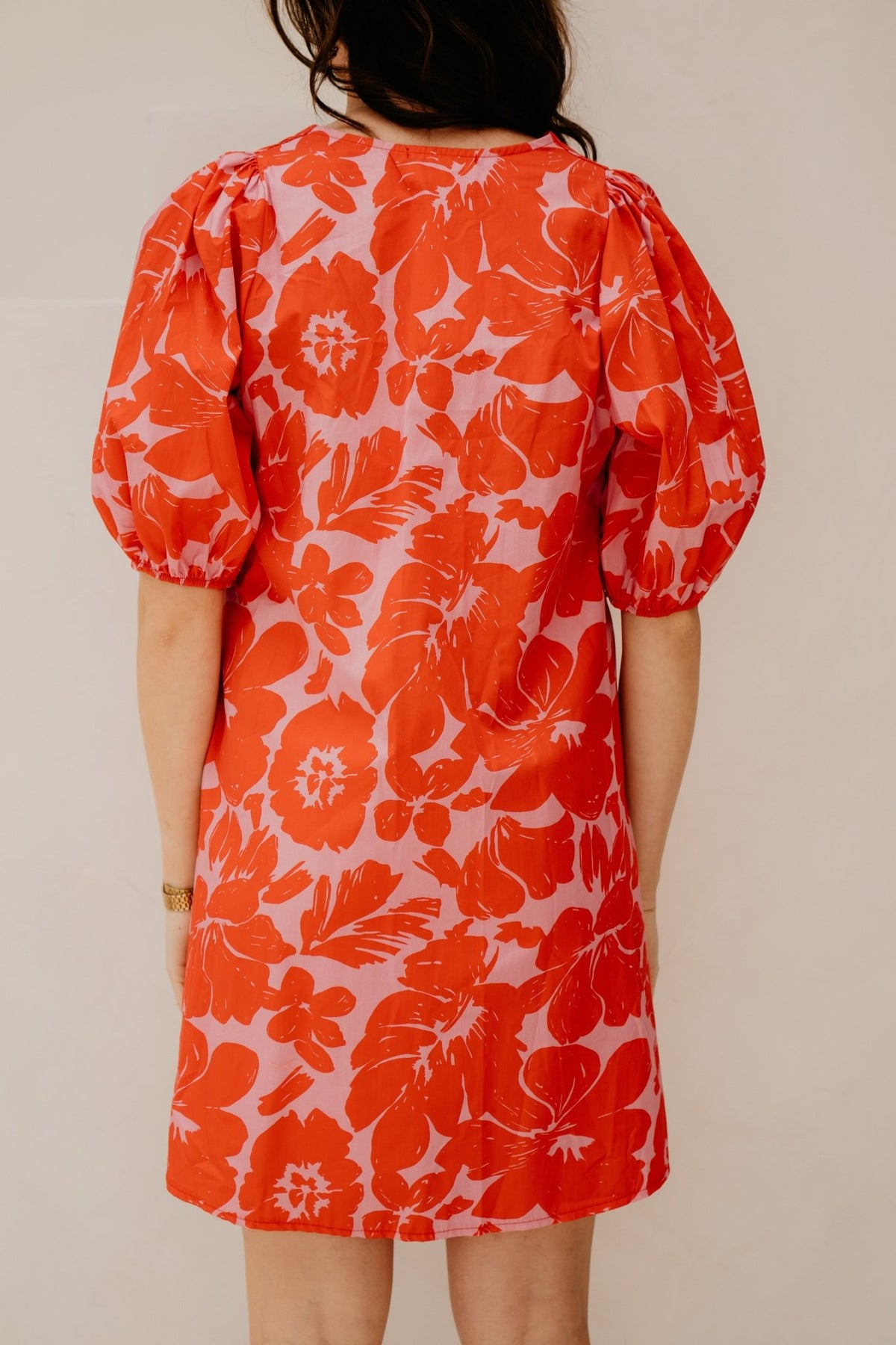 Richelle print dress red - pink - Bij Keesje - Bij Keesje - Jurk