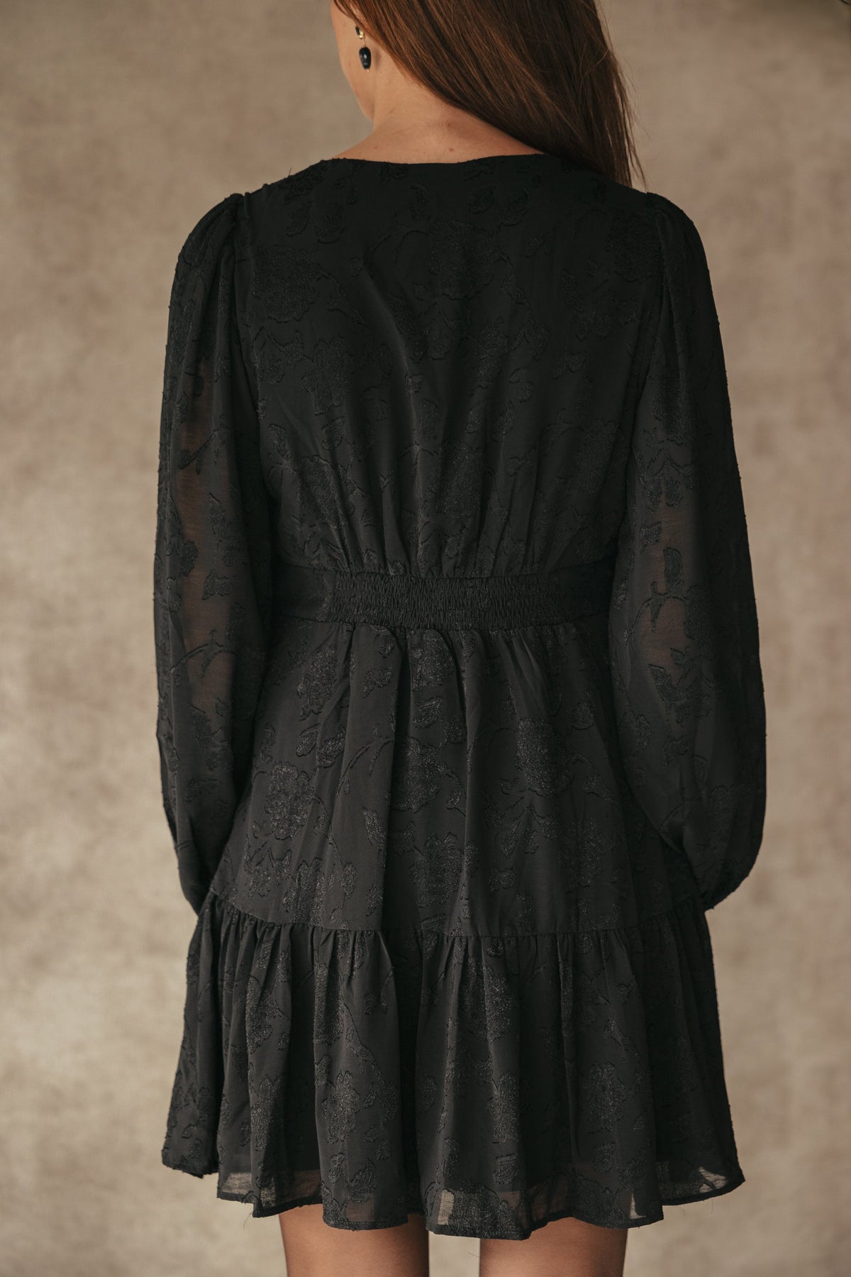 Rihana burnout dress black - Bij Keesje