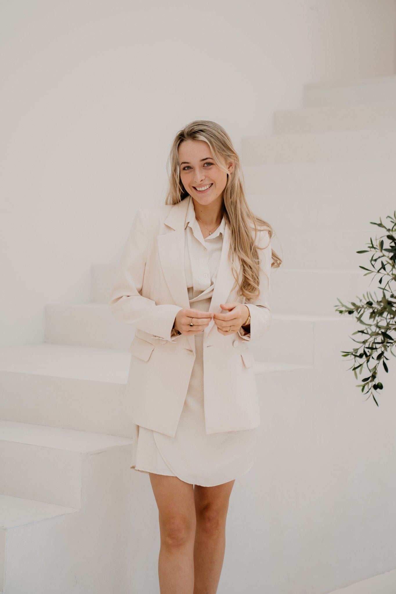 Rinza blazer beige - Bij Keesje - Bij Keesje - Blazer