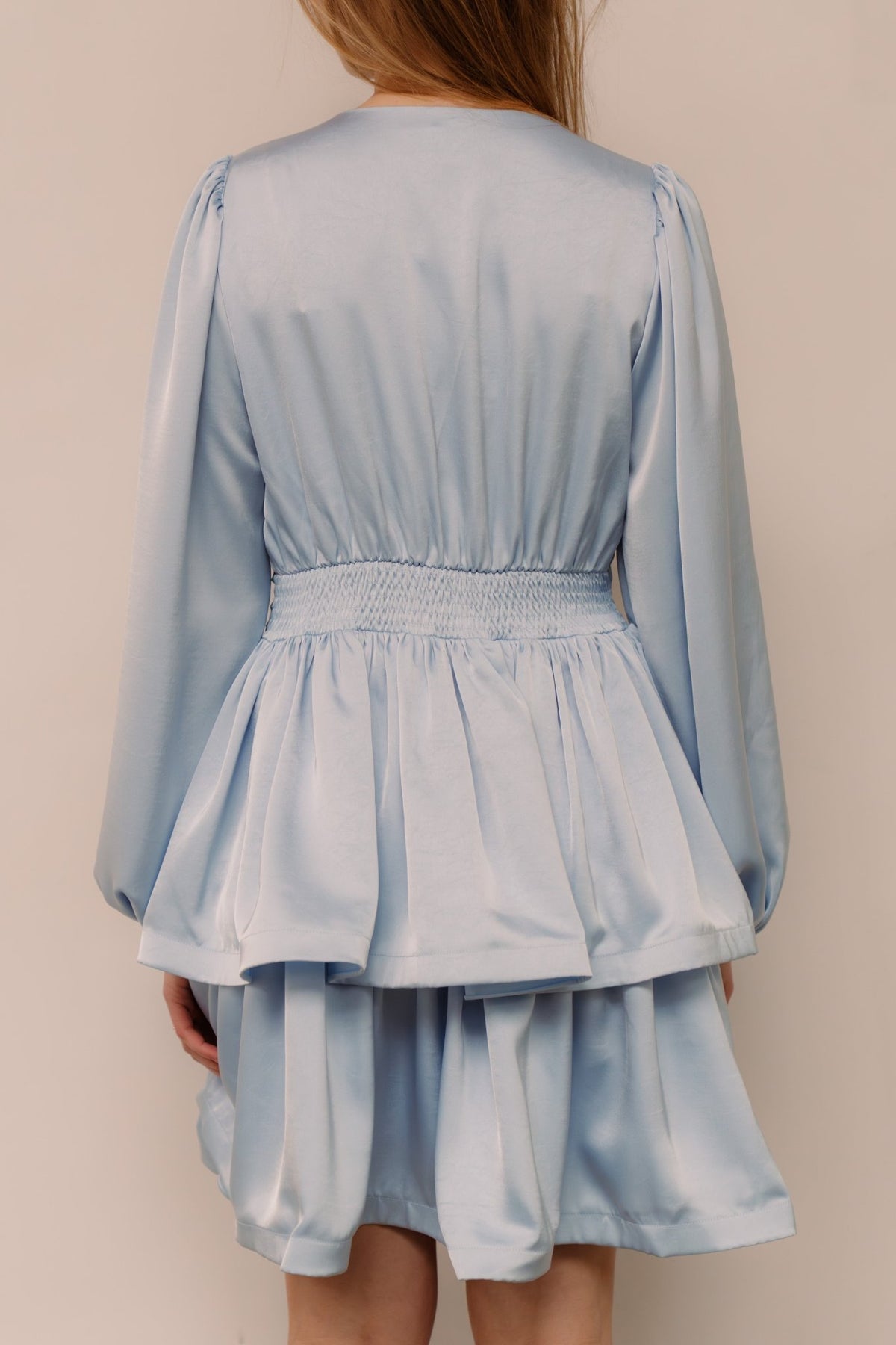 Rivana heavy sateen dress light blue - Bij Keesje - Neo Noir - Jurk