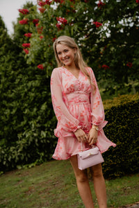 Rivana Print Chiffon Dress Pink - Bij Keesje - Neo Noir - jurk