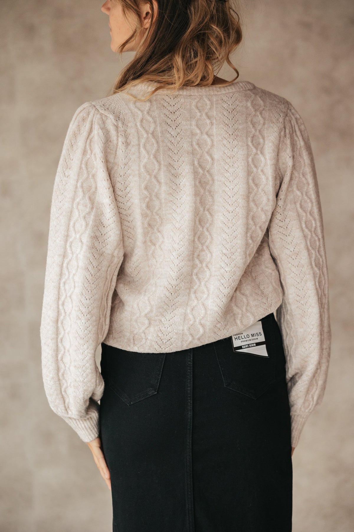 Roanne sweater sand 24619 SL - Bij Keesje