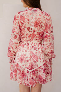 Roberta Flower Print Dress Evening Rose - Bij Keesje - Neo Noir - Jurk