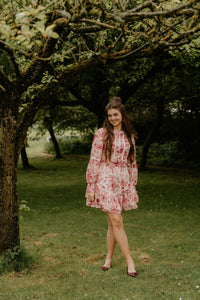 Roberta Flower Print Dress Evening Rose - Bij Keesje - Neo Noir - Jurk