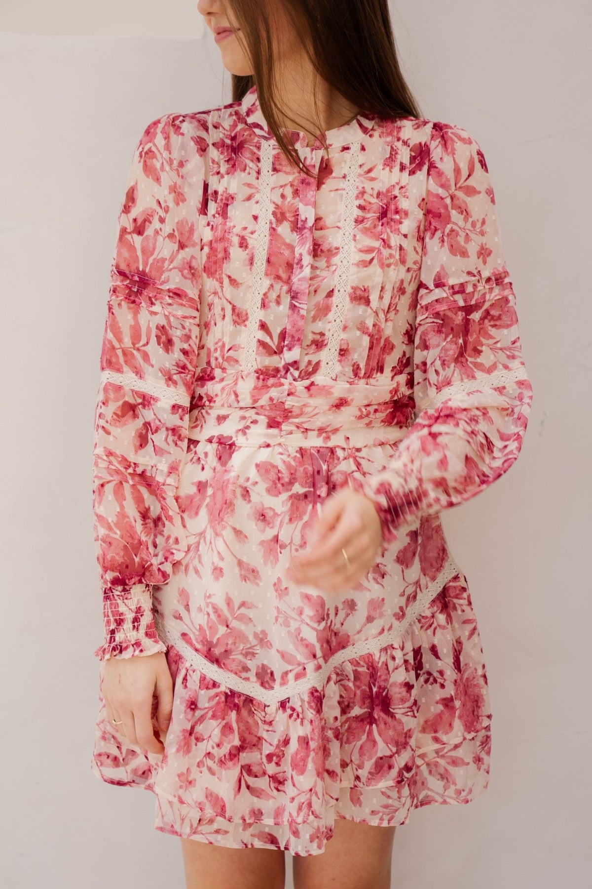 Roberta Flower Print Dress Evening Rose - Bij Keesje - Neo Noir - Jurk