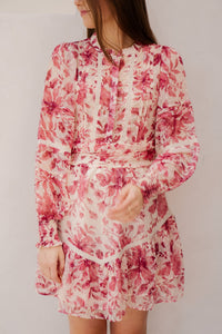 Roberta Flower Print Dress Evening Rose - Bij Keesje - Neo Noir - Jurk