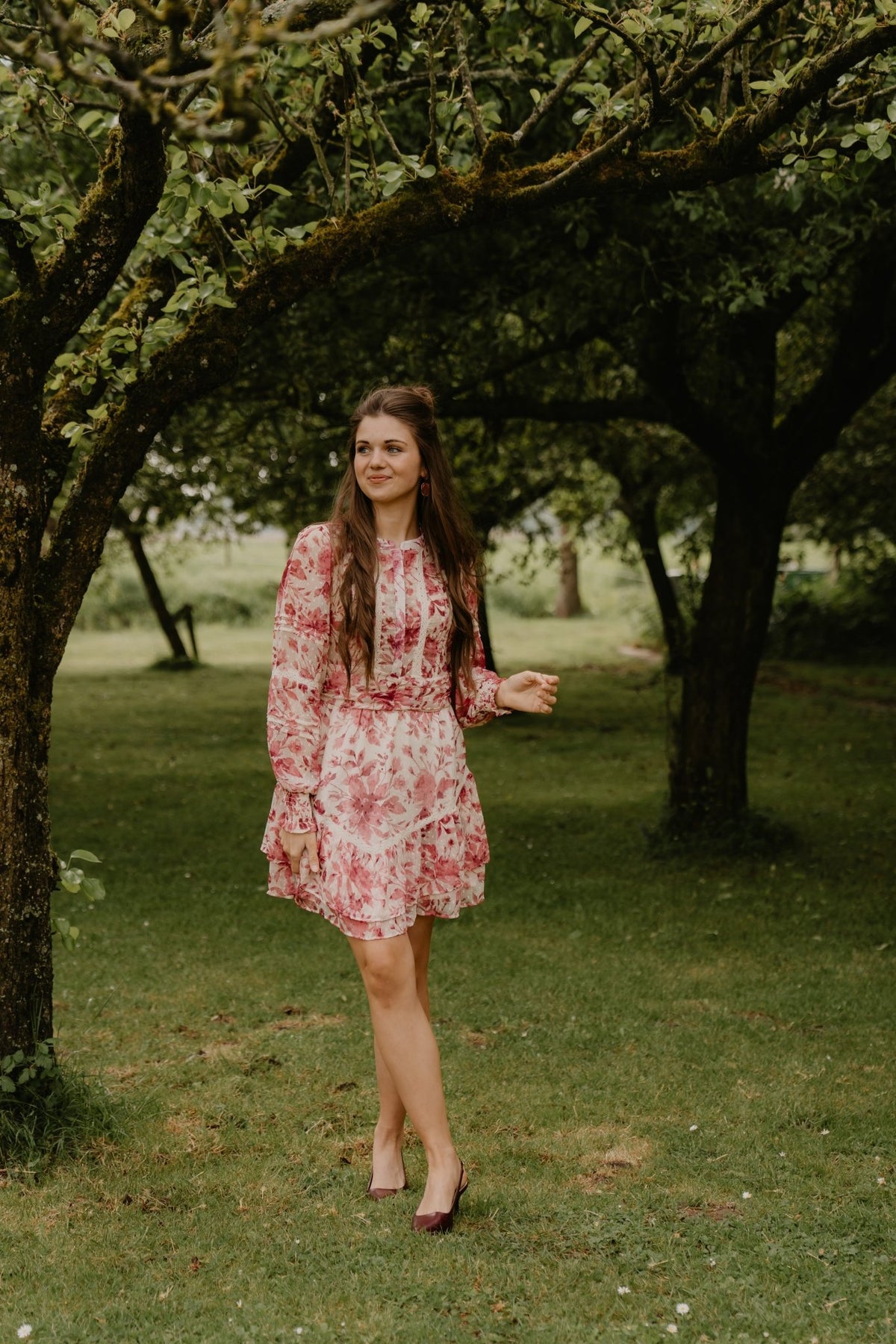 Roberta Flower Print Dress Evening Rose - Bij Keesje - Neo Noir - Jurk