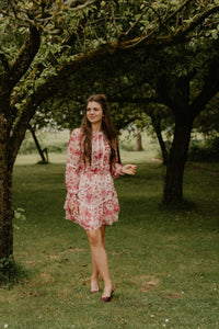 Roberta Flower Print Dress Evening Rose - Bij Keesje - Neo Noir - Jurk