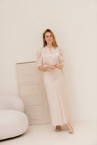 Roella heavy sateen blouse champange - Bij Keesje - Neo Noir - 