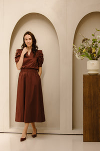 Roella Poplin Blouse Burgundy - Bij Keesje - Neo Noir