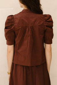 Roella Poplin Blouse Burgundy - Bij Keesje - Neo Noir