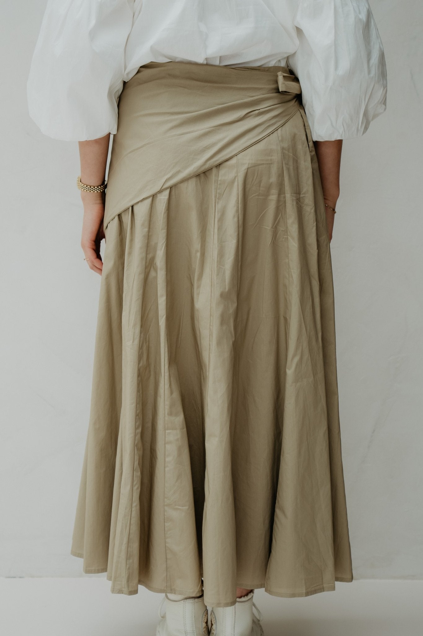 Rok met sjaal taupe - Bij Keesje - Bij Keesje - Rok