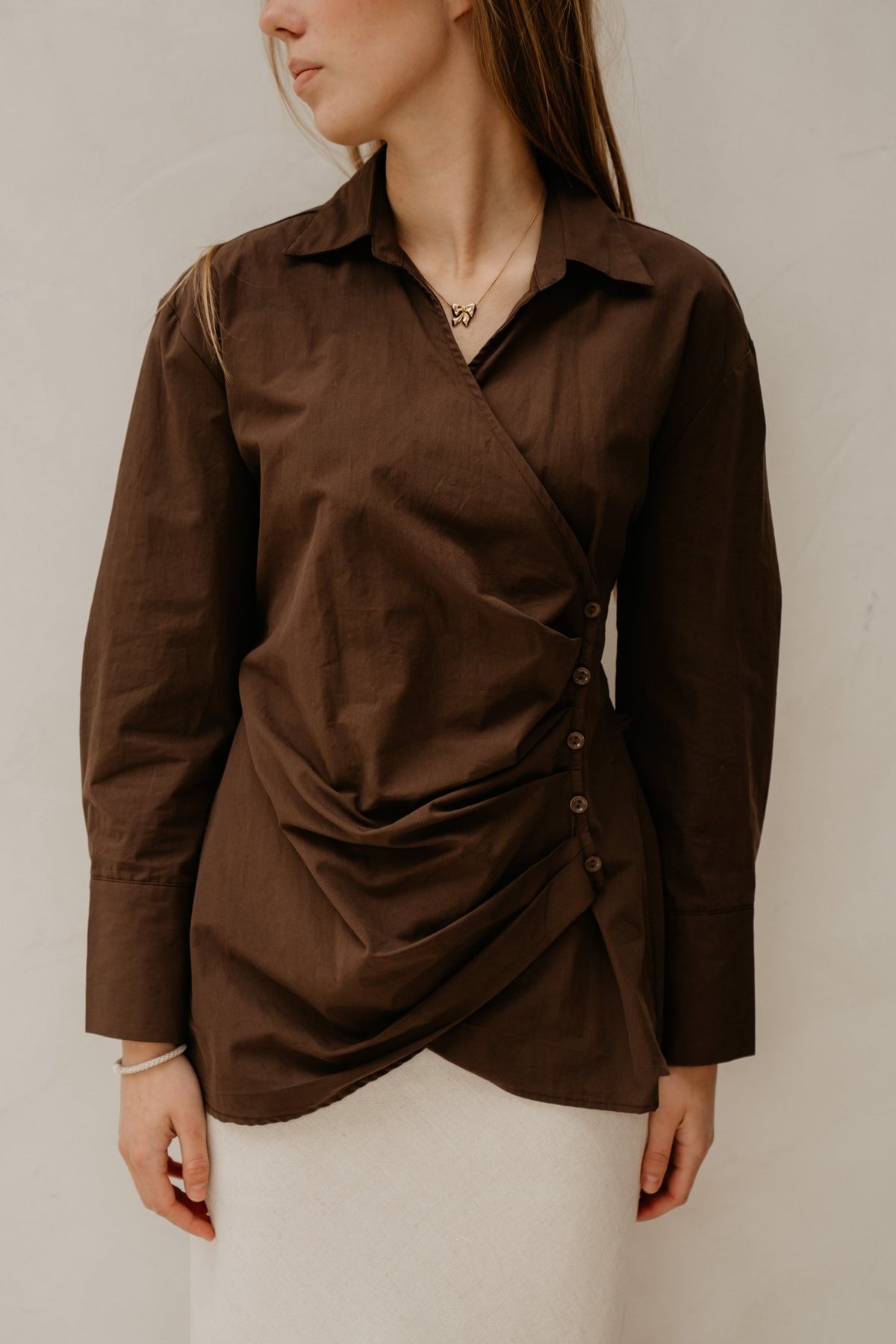 Romee blouse brown - Bij Keesje - Bij Keesje - Blouse