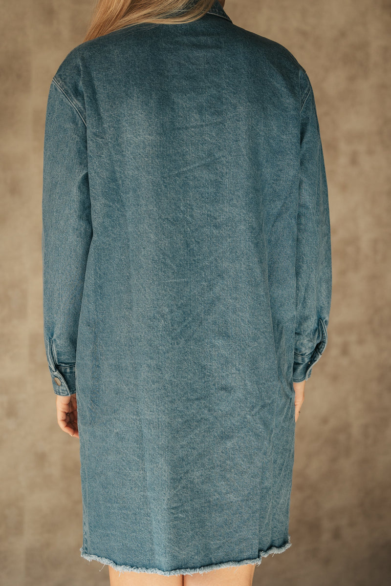 Romy denim dress blue - Bij Keesje