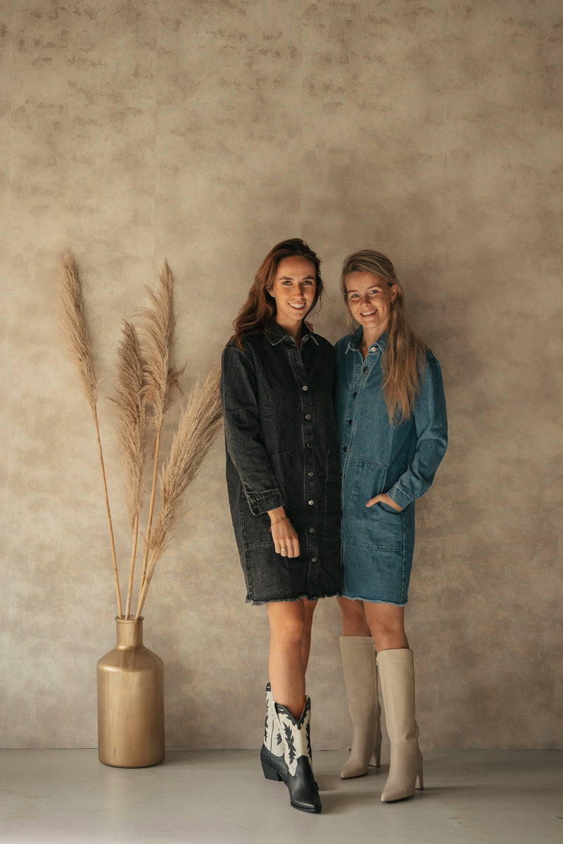 Romy denim dress blue - Bij Keesje