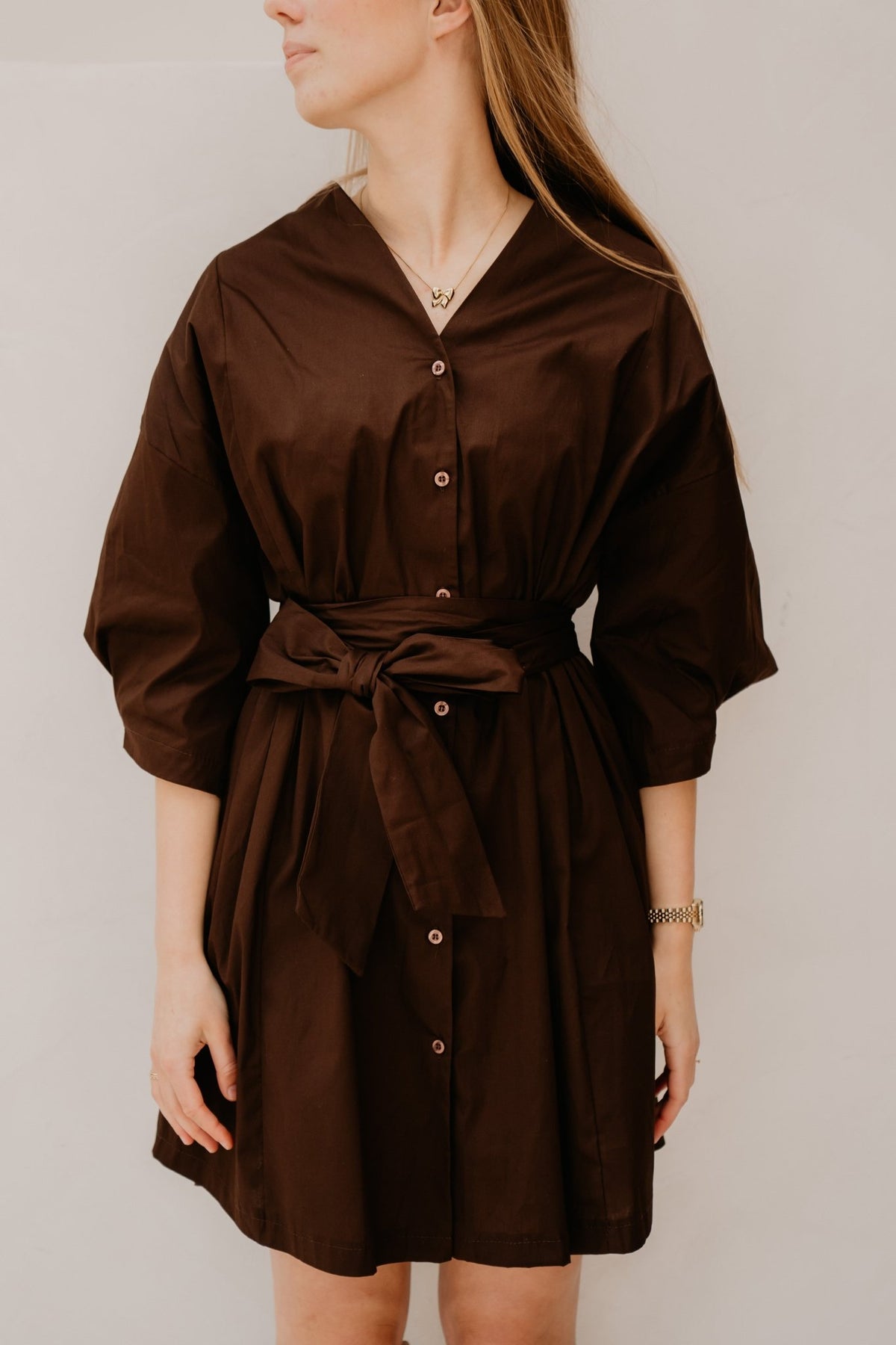 Roos dress brown - Bij Keesje - Bij Keesje - Jurk