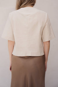 Rory linen blouse creme - Bij Keesje - Neo Noir - Top